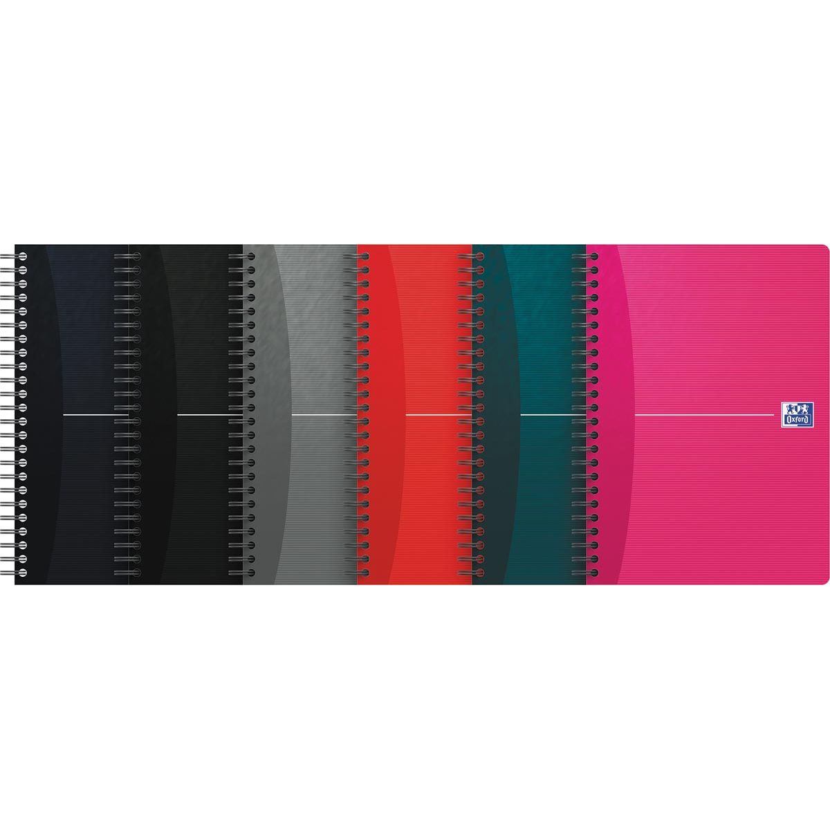 Oxford - Cuaderno de espiral Essentials, 100 páginas, tamaño A5, cuadriculado 5 mm, colores surtidos
