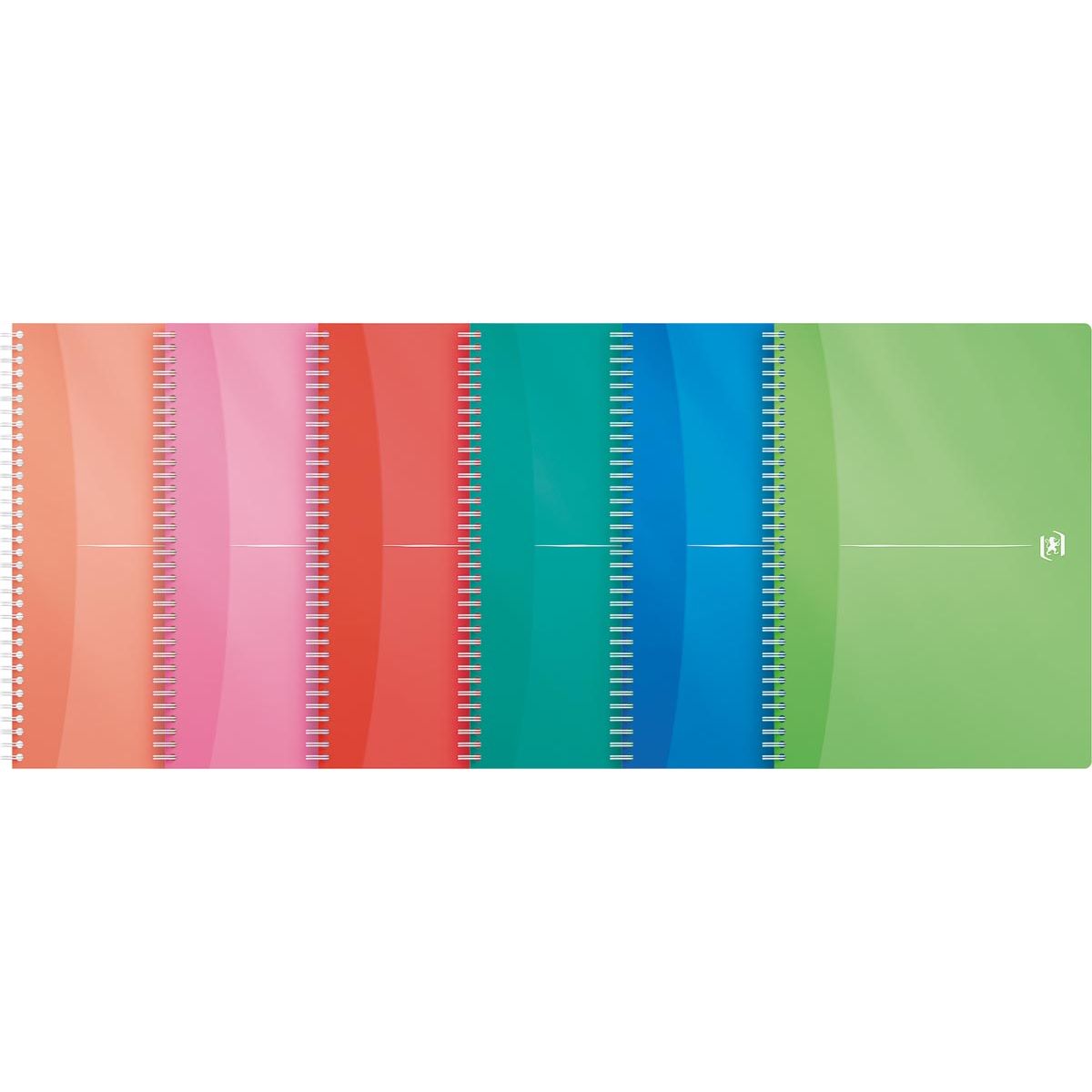 Oxford - My Colours spiraalschrift, 180 bladzijden, ft A4, geruit 5 mm, geassorteerde kleuren