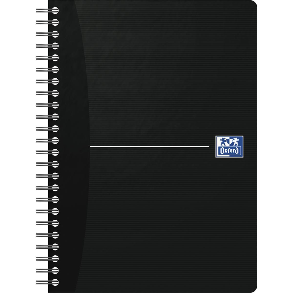 Oxford - Cuaderno de espiral Essentials, 180 páginas, tamaño A5, cuadriculado 5 mm, negro