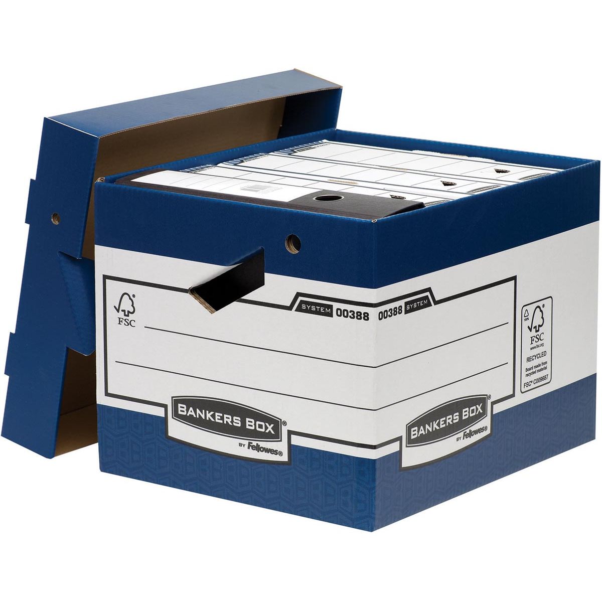 Bankers Box - Caja de archivo, dimensiones 33,3 x 29,2 x 40,4 cm, azul