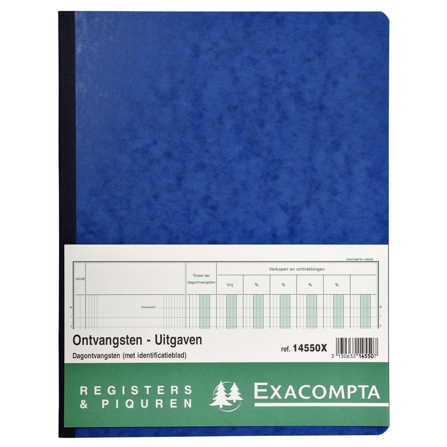 Exacompta - Register Piqure dagontvangsten 320x250mm 80vel assorti