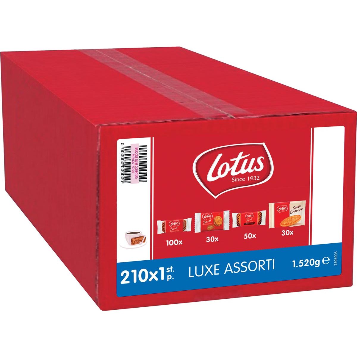 Lotus - biscuits Luxury Assorti, assortiment de 210 biscuits