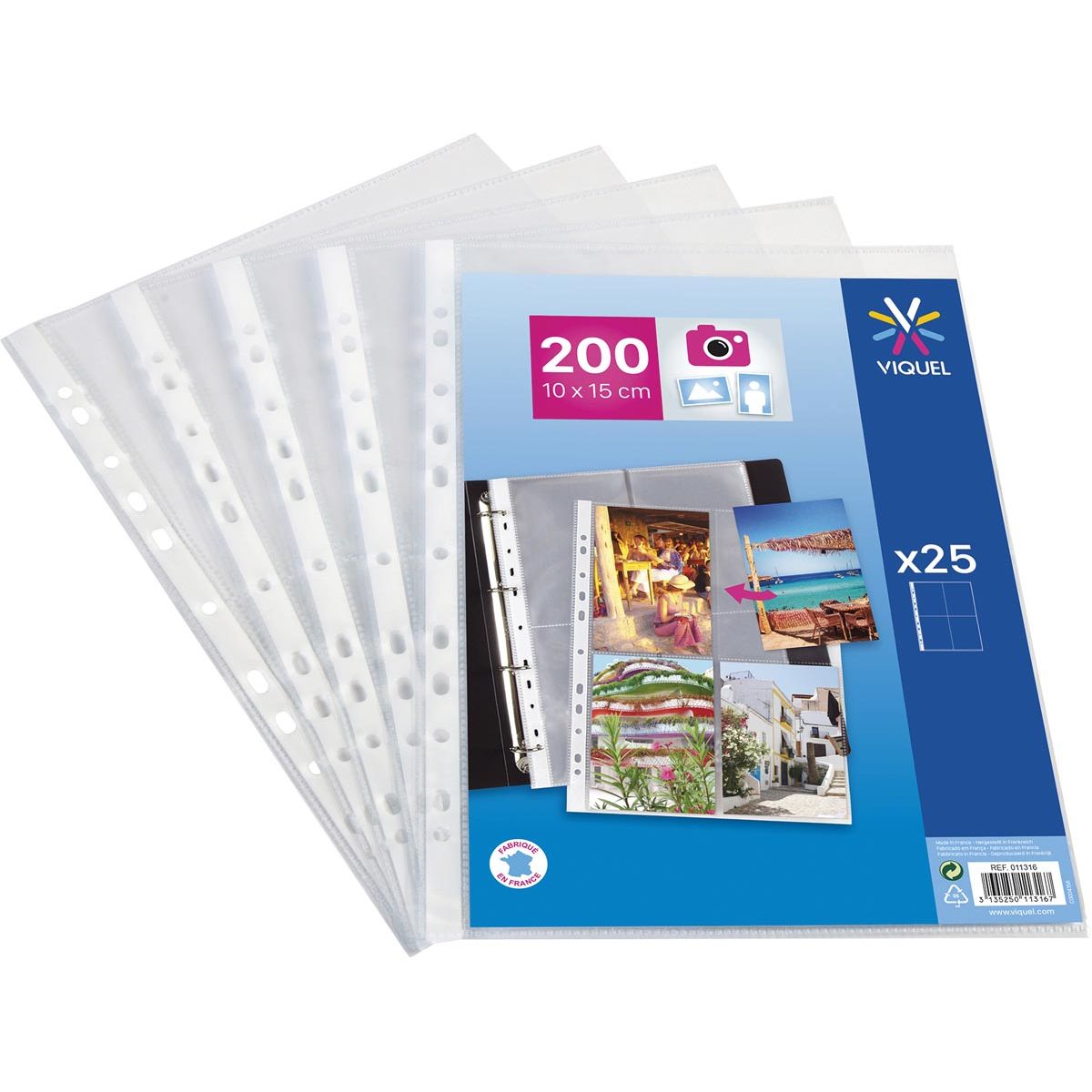 Viquel - geperforeerde showtas voor foto's, pak van 25 stuks