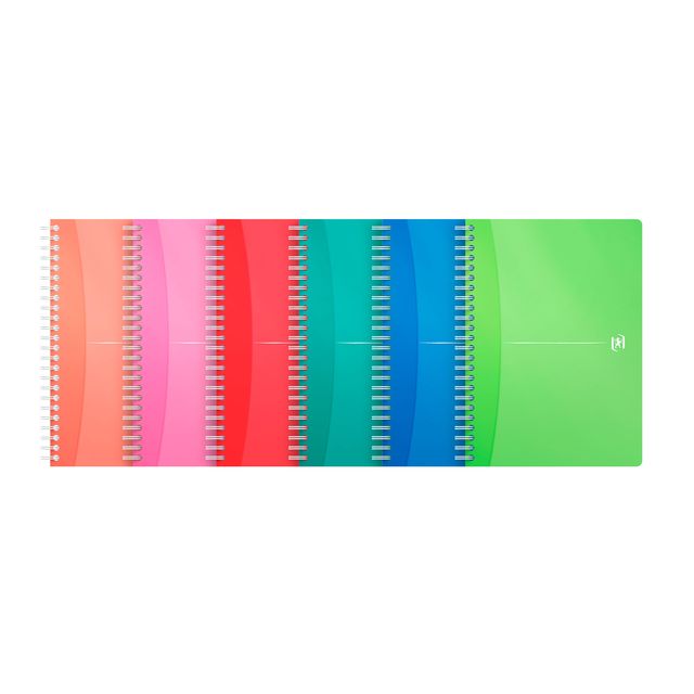 Oxford - Spiral pad MyColours A5 line 90 sheets assorted | 5 pieces
