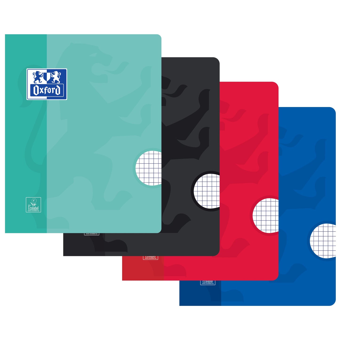 Oxford - School Notebook A5 diamond 5x5mm 72 pages 80gr assorted | 10 pieces