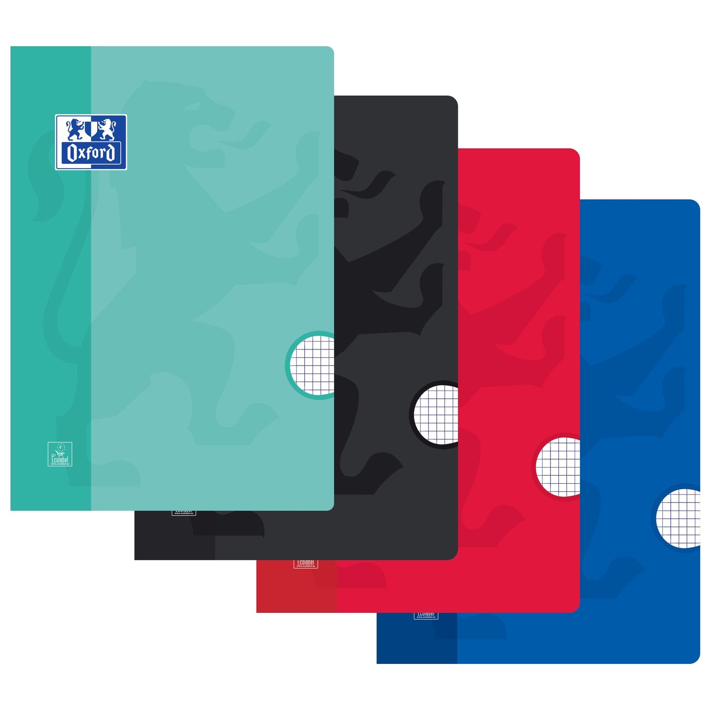 Oxford - School Notebook A4 diamond 5x5mm 120 pages 80gr assorted | 5 pieces