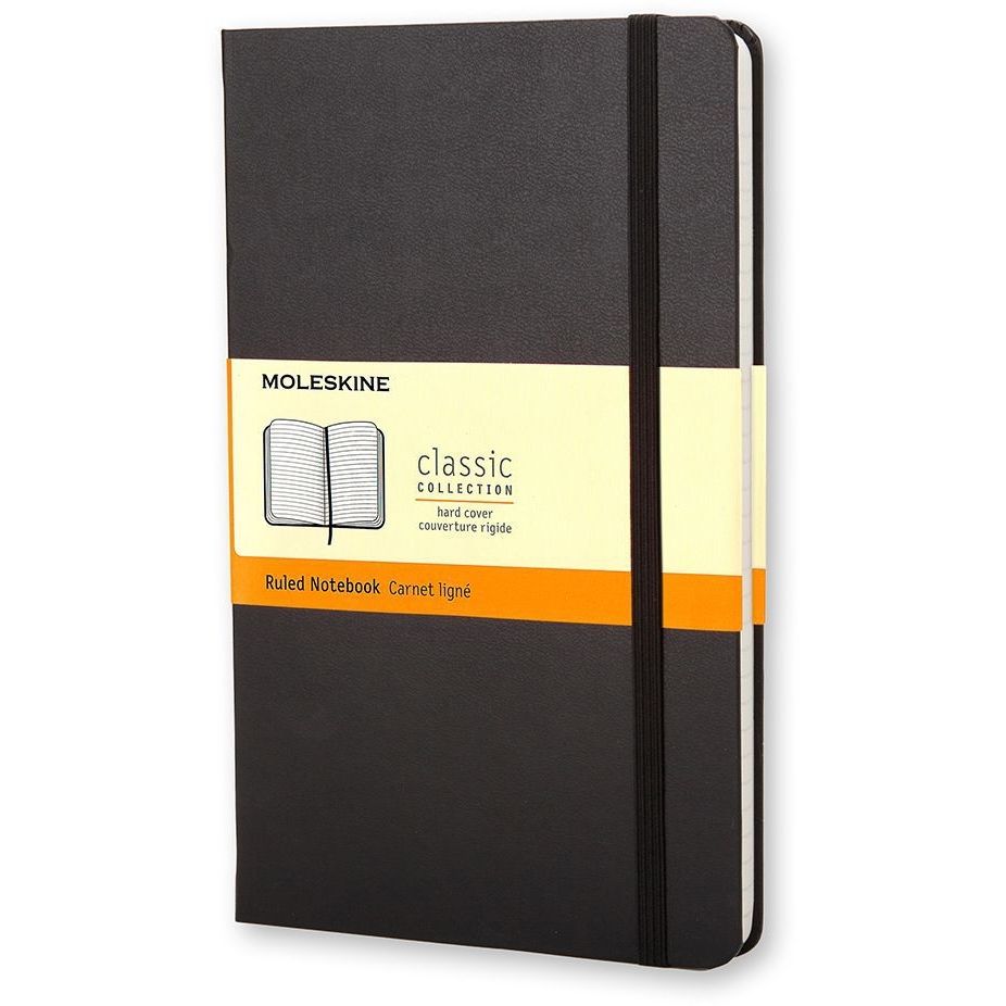 Moleskine - Notebook pocket 90x140mm line hard cover black