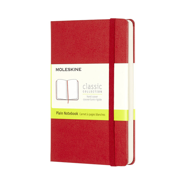 Moleskine - Notitieboek pocket 90x140mm blanco hard cover rood