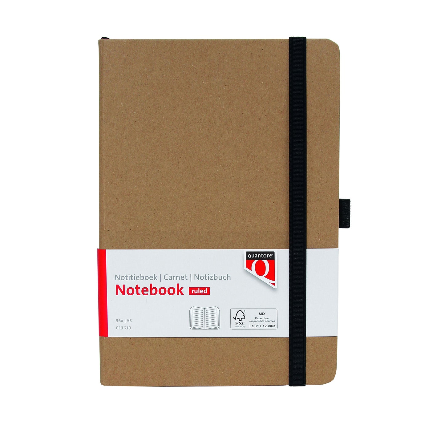 Quantore - Notitieboek A5 lijn 192blz 80gr kraft