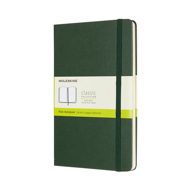 Moleskine - Notitieboek large 130x210mm blanco hard cover myrtle green