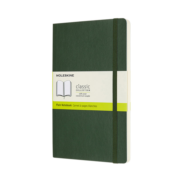 Moleskine - Notitieboek large 130x210mm blanco soft cover myrtle green