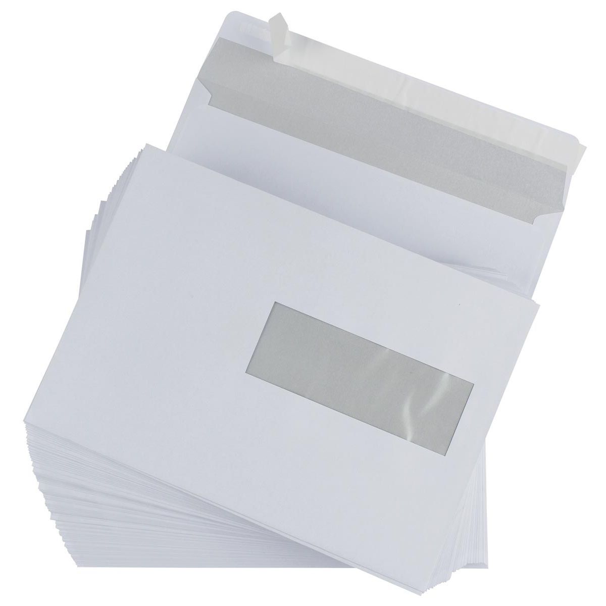Gallery - enveloppen ft 156 x 220 mm, venster rechts, stripsluiting, binnenzijde grijs, 500 stuks