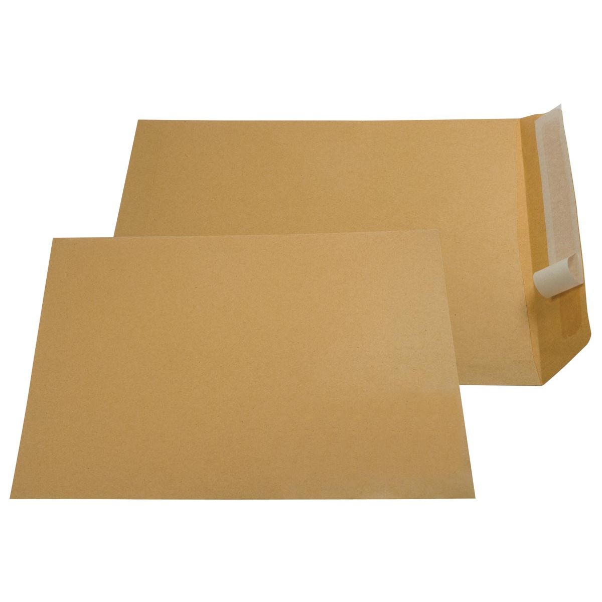 Gallery - enveloppen ft 230 x 310 mm, stripsluiting, bruine kraft, doos van 250 stuks