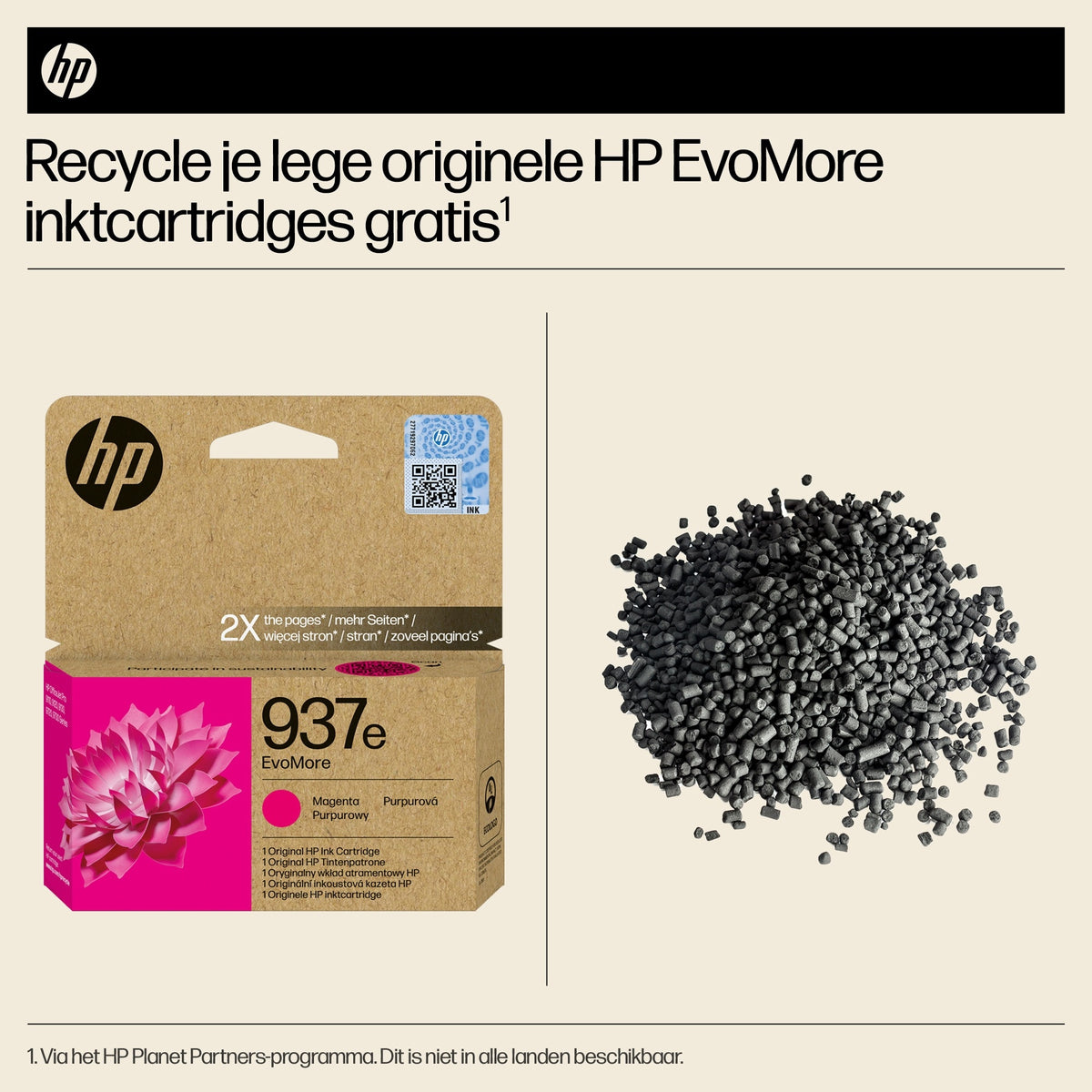 HP - Inktcartridge 4s6w7ne 937e evomore rood
