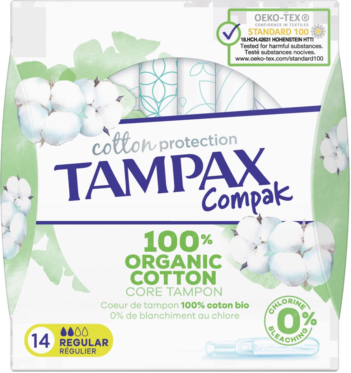 Tampax - Cotton Regular Tampons, 14er Packung
