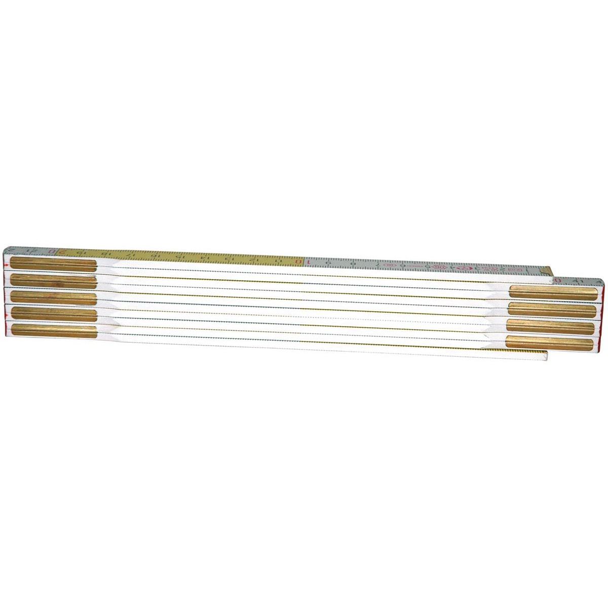 Stanley - duimstok vouwmeter, 15 mm x 2 m, wit/geel