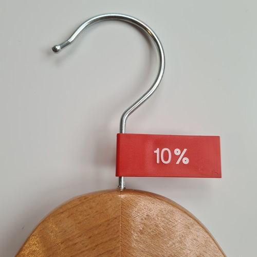 Klika - Label pennant plastic color red 10%