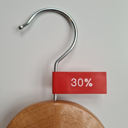 Klika - Label pennant plastic color red 30%