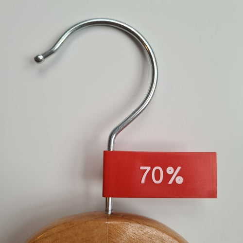 Klika - Label pennant plastic color red 70%