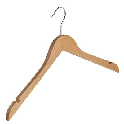 Klika – Kleiderbügel für Blusen/Hemden, gebogene Kerbe, 43 cm