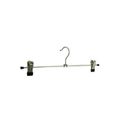 Klika - Morsetto appendiabiti scorrevole schiaccia nero anti 40cm 2 pezzi