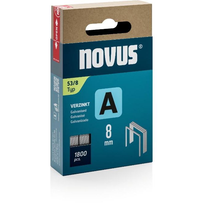 Novus - nietjes A 53/8, doos met 1800 stuks