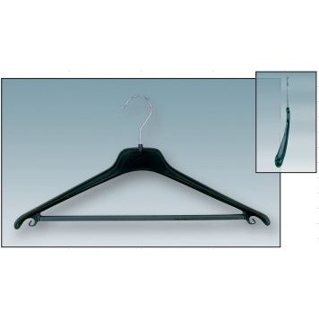 Klika - Combihanger 45 cm zwart met broeklat