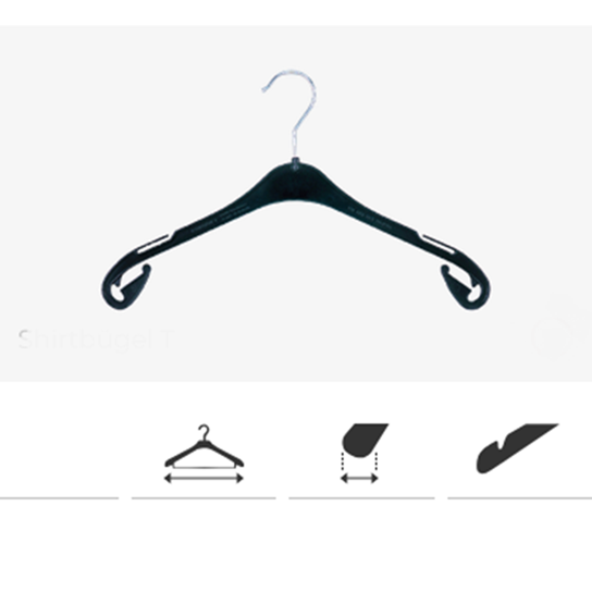 Klika - Hanger zwart T26, breedte 26cm 500 stuks
