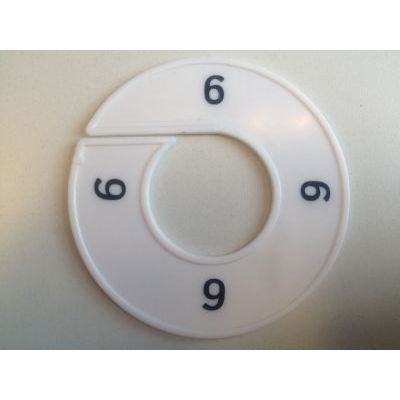 Klika - Maatring 9cm wit/zwart 6