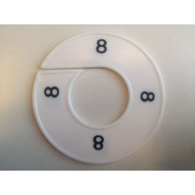 Klika - Misura anello bianco/nero 8