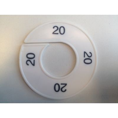 Klika - Misura anello bianco/nero 20