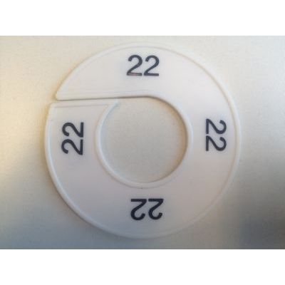 Klika - Misura anello bianco/nero 22