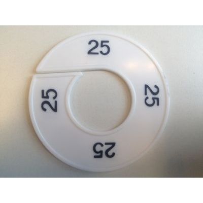 Klika - Maatring 9cm wit/zwart 25