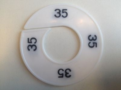 Klika - Maatring 9cm wit/zwart 35