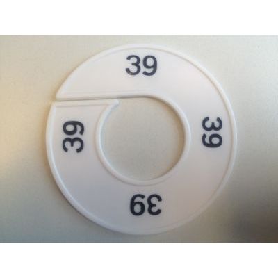 Klika - Maatring 9cm wit/zwart 39
