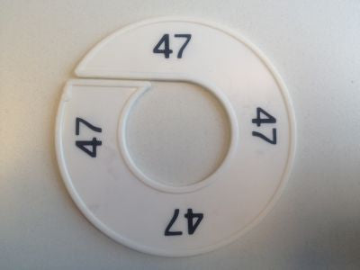 Klika - Maatring 9cm wit/zwart 47