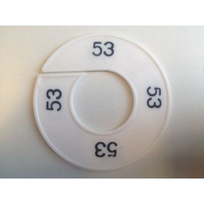 Klika - Misura anello bianco/nero 53