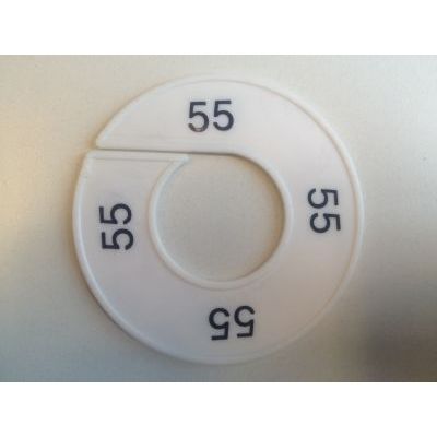 Klika - Maatring 9cm wit/zwart 55