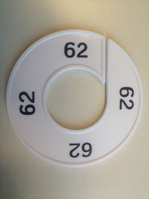 Klika - Maatring 9cm wit/zwart 62