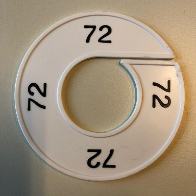 Klika - Misura anello bianco/nero 72