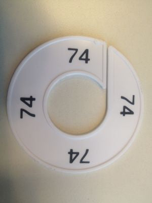 Klika - Maatring 9cm wit/zwart 74