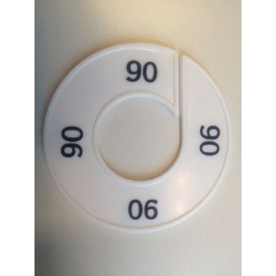 Klika - Misura anello bianco/nero 90