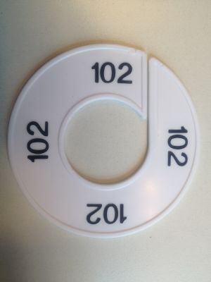 Klika - Maatring 9cm wit/zwart 102