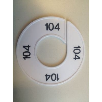 Klika - Maatring wit/zwart 104