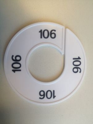 Klika - Maatring 9cm wit/zwart 106