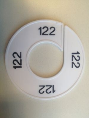 Klika - Maatring 9cm wit/zwart 122