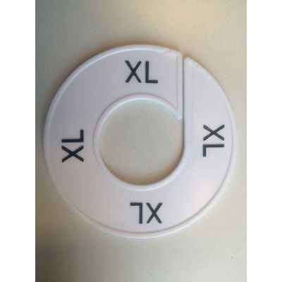 Klika - Maatring 9cm wit/zwart XL