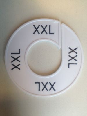 Klika - Maatring 9cm wit/zwart XXL