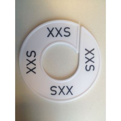 Klika - Maatring 9cm wit/zwart XXS