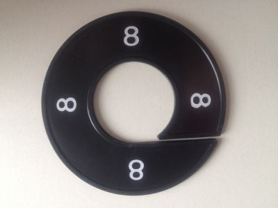 Klika - Maatring 9cm zwart/wit 8